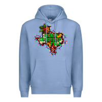Colony Blue merry Christmas y'all Texas map Premium Hoodie - BarkalooDesign