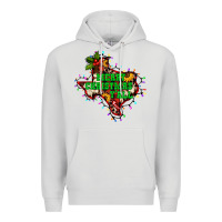 Dove Grey merry Christmas y'all Texas map Premium Hoodie - BarkalooDesign