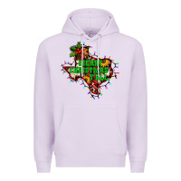 Lilac merry Christmas y'all Texas map Premium Hoodie - BarkalooDesign