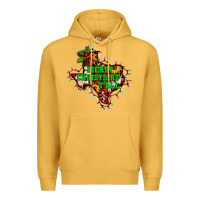 Mustard merry Christmas y'all Texas map Premium Hoodie - BarkalooDesign
