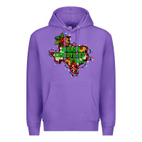 Purple merry Christmas y'all Texas map Premium Hoodie - BarkalooDesign