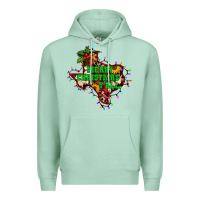 Seafoam merry Christmas y'all Texas map Premium Hoodie - BarkalooDesign