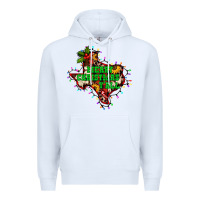 White merry Christmas y'all Texas map Premium Hoodie - BarkalooDesign