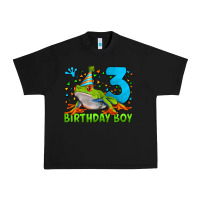 Black birthday boy frog age 3 Urban Heavy Tee - LillyAllenDesigns