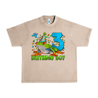 French Oak birthday boy frog age 3 Urban Heavy Tee - LillyAllenDesigns