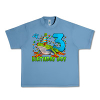 Pebble Blue birthday boy frog age 3 Urban Heavy Tee - LillyAllenDesigns