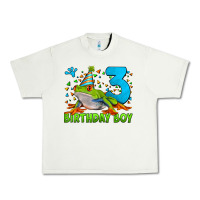 Pistachio birthday boy frog age 3 Urban Heavy Tee - LillyAllenDesigns