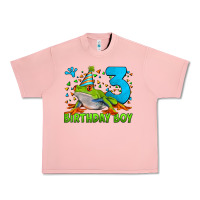 Salmon birthday boy frog age 3 Urban Heavy Tee - LillyAllenDesigns