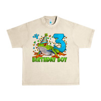 Sandshell birthday boy frog age 3 Urban Heavy Tee - LillyAllenDesigns