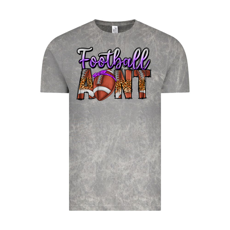 Football Aunt Vintage Tee by CowhideDigitalArt | Teevron