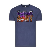 Vintage Denim Football Aunt Vintage Tee - CowhideDigitalArt