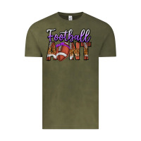Vintage Olive Football Aunt Vintage Tee - CowhideDigitalArt