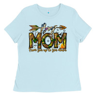 Baby Blue Boy Mom From Son Up To Son Down Ladies Tee - CowhideDigitalArt