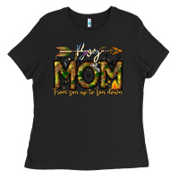 Black Boy Mom From Son Up To Son Down Ladies Tee - CowhideDigitalArt