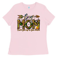 Bubblegum Pink Boy Mom From Son Up To Son Down Ladies Tee - CowhideDigitalArt