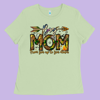 Boy Mom From Son Up To Son Down Ladies Tee Designed By Cowhidedigitalart