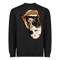 Black Western Leopard Cowhide Tongue Heavyweight Sweatshirt - Jasminsmagicworld