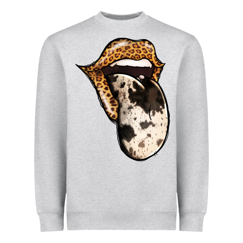 Western Leopard Cowhide Tongue Heavyweight Sweatshirt by Jasminsmagicworld | Teevron