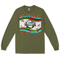 Army Green winter blessings leopard Long Sleeve Tee - LillyAllenDesigns