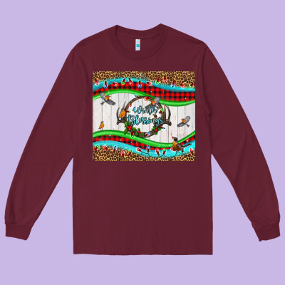 Winter Blessings Leopard Long Sleeve Tee Designed By Lillyallendesigns
