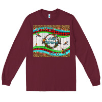 Burgundy winter blessings leopard Long Sleeve Tee - LillyAllenDesigns