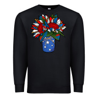 Black Patriotic Sunflower in a Jar Premium Sweatshirt - Jasminsmagicworld