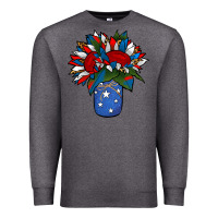 Charcoal Heather Patriotic Sunflower in a Jar Premium Sweatshirt - Jasminsmagicworld
