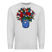 Dove Grey Patriotic Sunflower in a Jar Premium Sweatshirt - Jasminsmagicworld