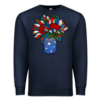 Navy Patriotic Sunflower in a Jar Premium Sweatshirt - Jasminsmagicworld
