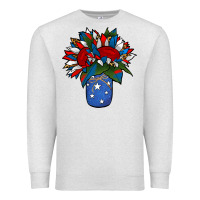 Oatmeal Heather Patriotic Sunflower in a Jar Premium Sweatshirt - Jasminsmagicworld