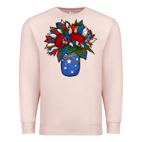 Pale Pink Patriotic Sunflower in a Jar Premium Sweatshirt - Jasminsmagicworld