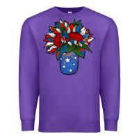 Purple Patriotic Sunflower in a Jar Premium Sweatshirt - Jasminsmagicworld