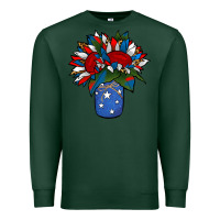 Sports Green Patriotic Sunflower in a Jar Premium Sweatshirt - Jasminsmagicworld