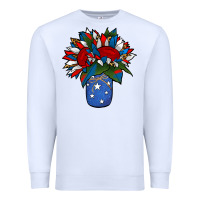 White Patriotic Sunflower in a Jar Premium Sweatshirt - Jasminsmagicworld