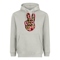 Moon Dust Floral Leopard Peace Sign Heavyweight Hoodie - Jasminsmagicworld