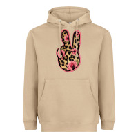 Mushroom Floral Leopard Peace Sign Heavyweight Hoodie - Jasminsmagicworld
