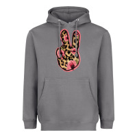 Storm Floral Leopard Peace Sign Heavyweight Hoodie - Jasminsmagicworld