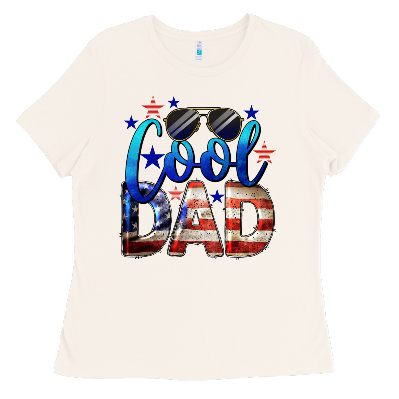 Cool American Dad 4th Of July Ladies Tee by LillyAllenDesigns | Teevron