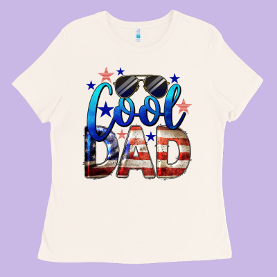 Cool American Dad 4th Of July Ladies Tee Designed By Lillyallendesigns