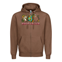 Chestnut Happy Easter With Western Eggs And Sunflowers Zipper Hoodie - RanaPortraitStore