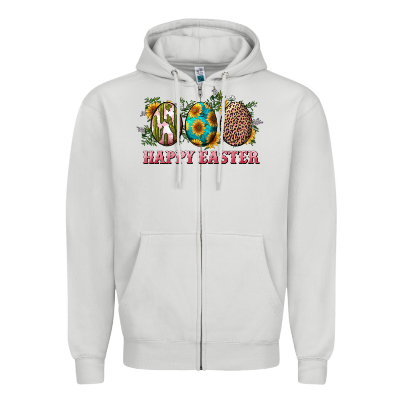Happy Easter With Western Eggs And Sunflowers Zipper Hoodie by RanaPortraitStore | Teevron
