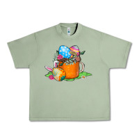 Oil Green Easter Coffee Urban Heavy Tee - CowhideDigitalArt