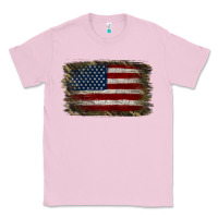 Bubblegum Pink Camouflage Usa Flag Background Classic Tee - Jasminsmagicworld
