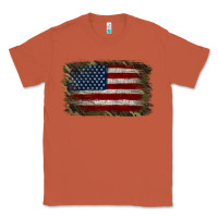 Copper Camouflage Usa Flag Background Classic Tee - Jasminsmagicworld