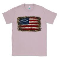 Lilac Camouflage Usa Flag Background Classic Tee - Jasminsmagicworld