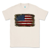 Natural Camouflage Usa Flag Background Classic Tee - Jasminsmagicworld