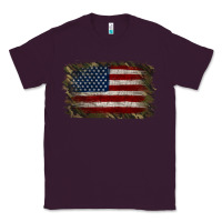 Plum Camouflage Usa Flag Background Classic Tee - Jasminsmagicworld