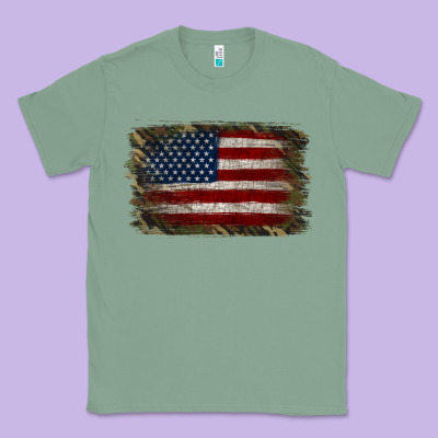 Camouflage Usa Flag Background Classic Tee Designed By Jasminsmagicworld