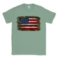 Sage Camouflage Usa Flag Background Classic Tee - Jasminsmagicworld