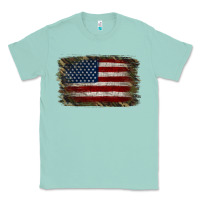 Seafoam Camouflage Usa Flag Background Classic Tee - Jasminsmagicworld